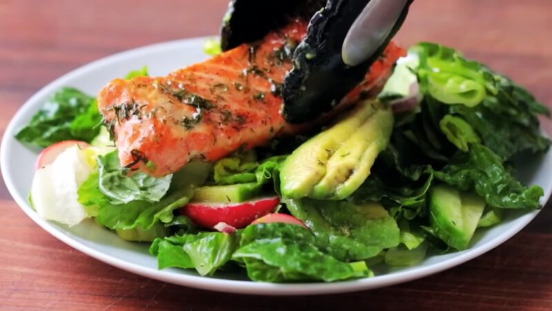 Serve the Salmon and Avocado Salad